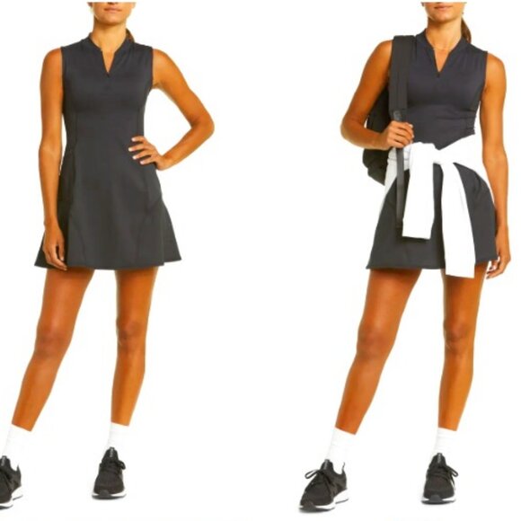 NWT ZELLA Studio Light Court Tennis Dress Black XL - Picture 1 of 8